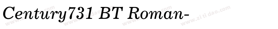 Century731 BT Roman字体转换